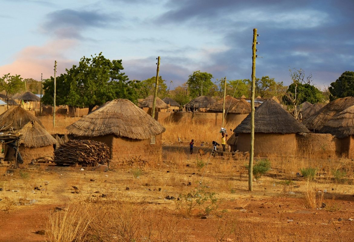 Traditional huts in one of the member villages